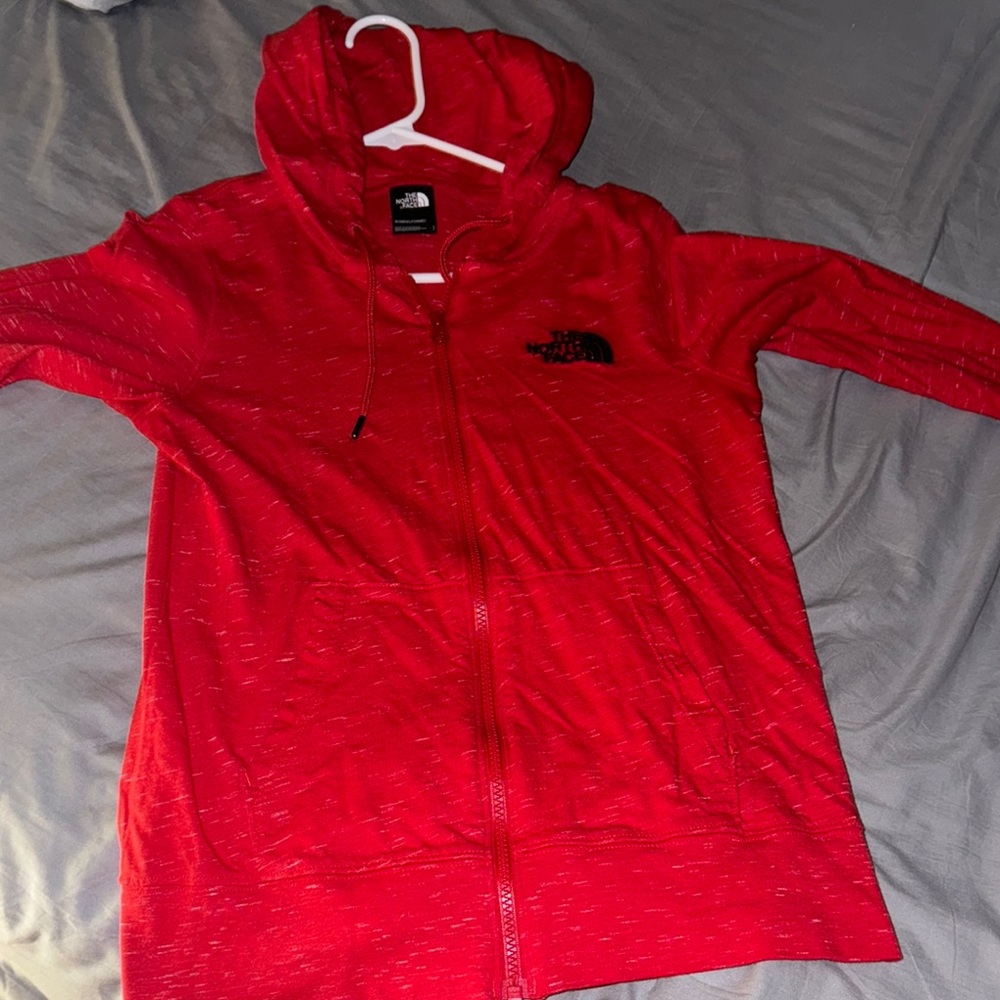 The North Face Red Zip-Up Hoodie